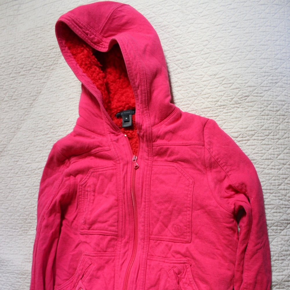 Marc by Marc Jacobs pink hooded sweatshirt